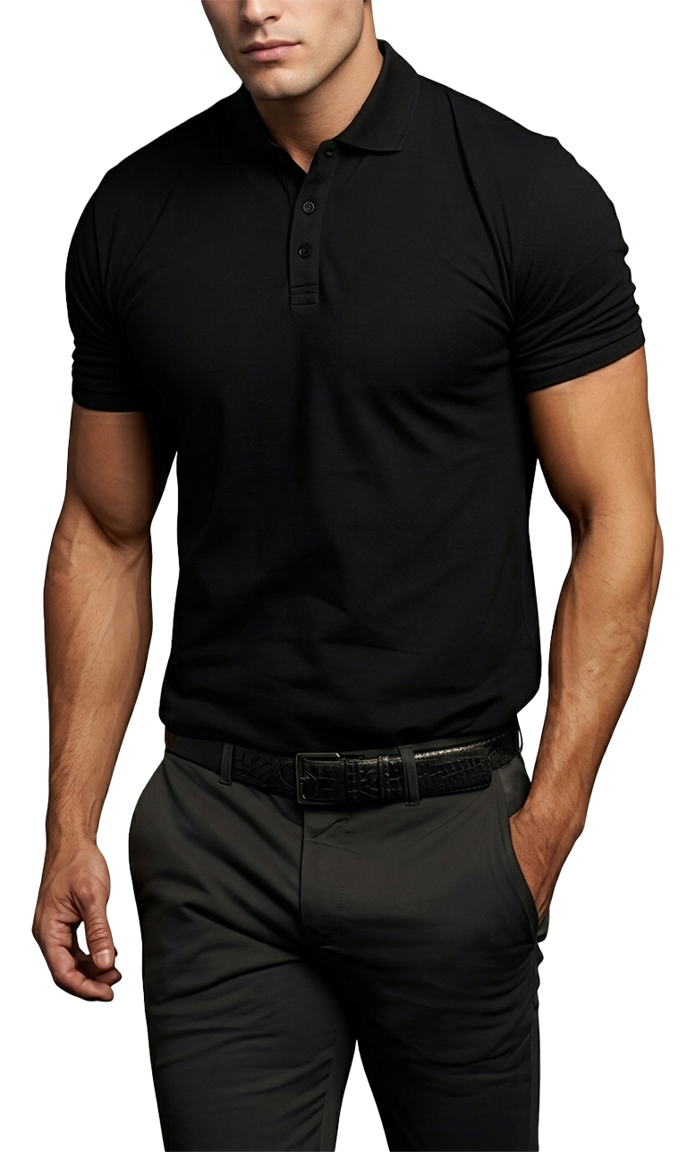 Classic Black Polo Shirt for Men