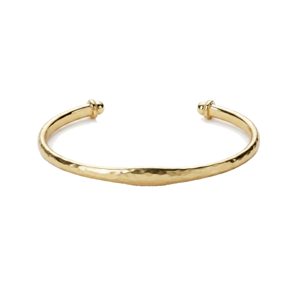 Hammered Gold Bangle