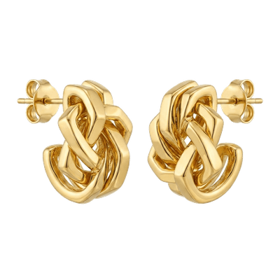 Golden Knot Stud Earrings
