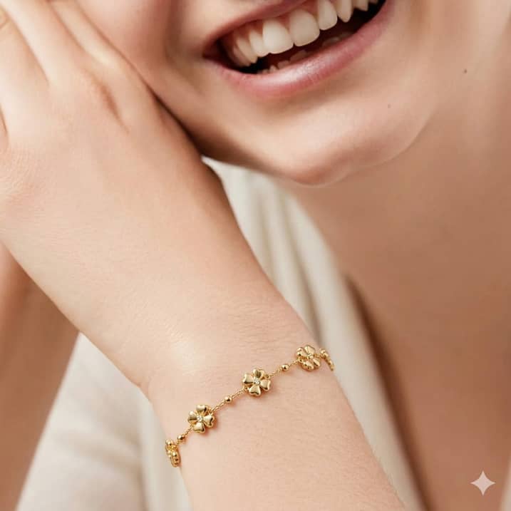 Floral Blossom Gold Bracelet
